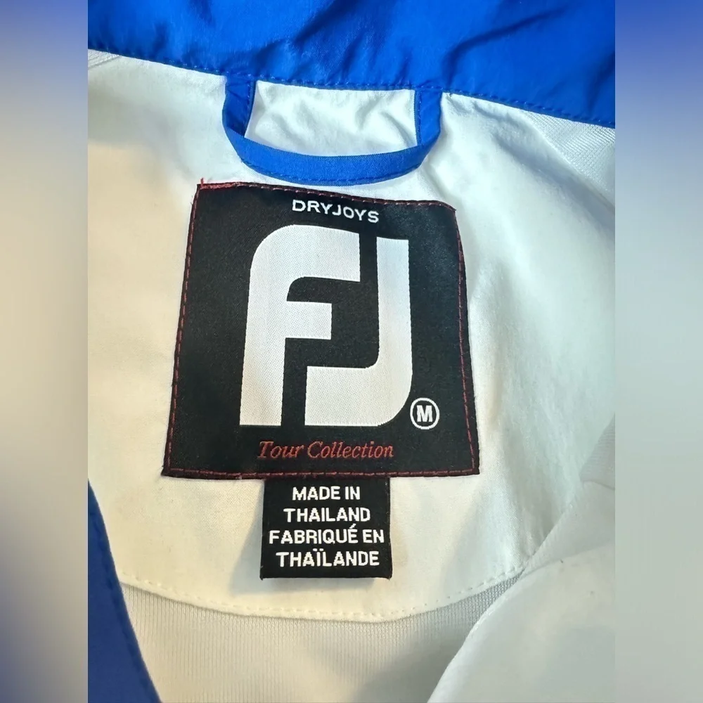 Footjoy Dryjoys FJ Tour Collection Windbreaker Golf Jacket Size M White